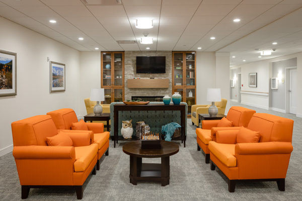 one of our communal seating areas in our independent living community
