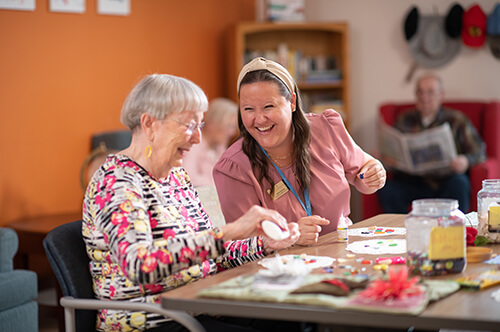 our residents participating in some of our memory care activities