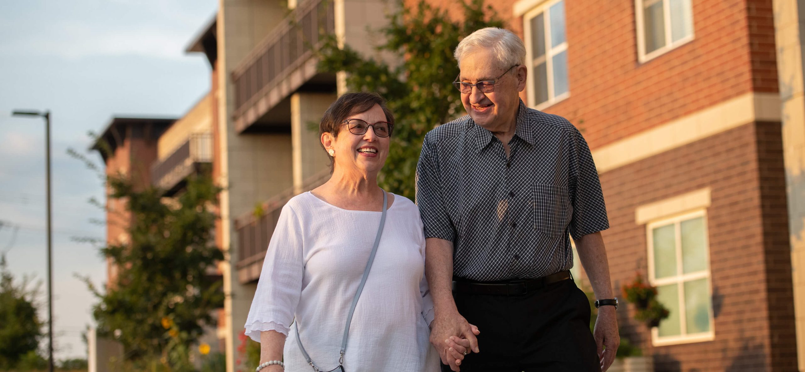 residents walking around our community